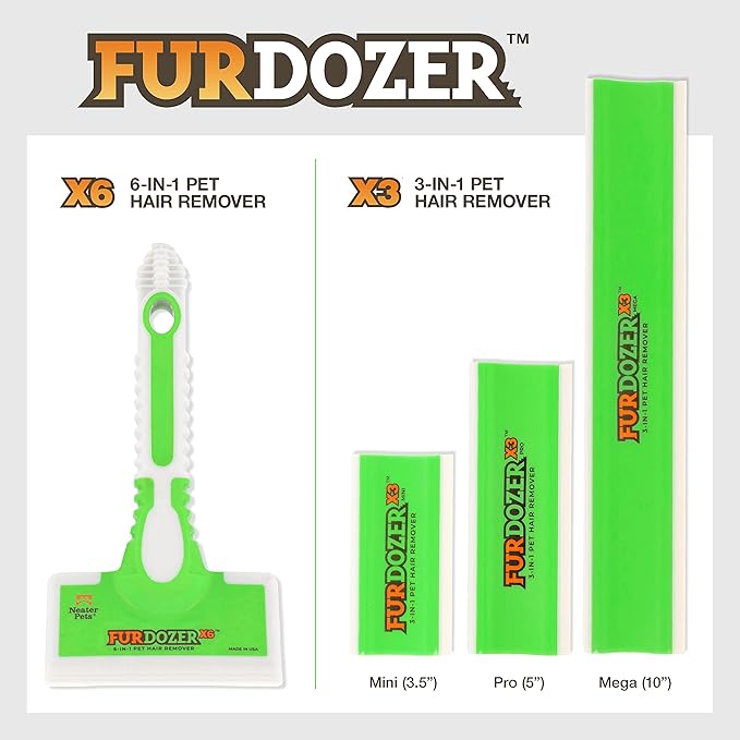 FurDozer X3 PRO Pet Hair Remover & Auto Detailing Tool 5"