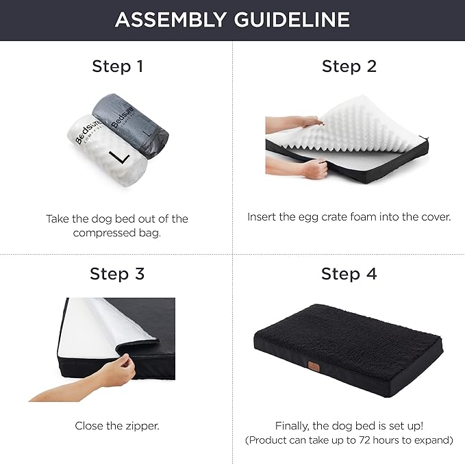 Bedsure Large Dog Bed for Large Dogs 65 lbs,