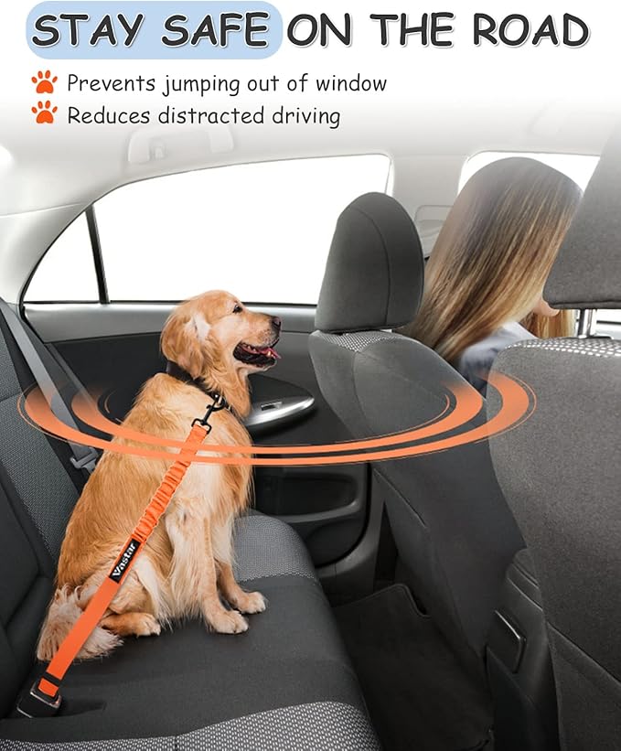 Vastar Dog Seat Belt 21”-31” Adjustable