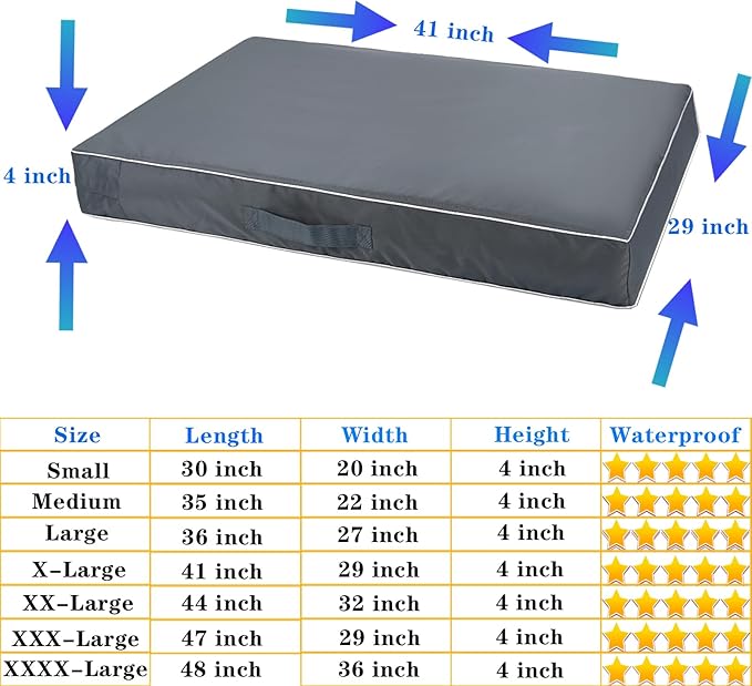 Chinchilla Waterproof Heavy Dog Bed Cover Washable