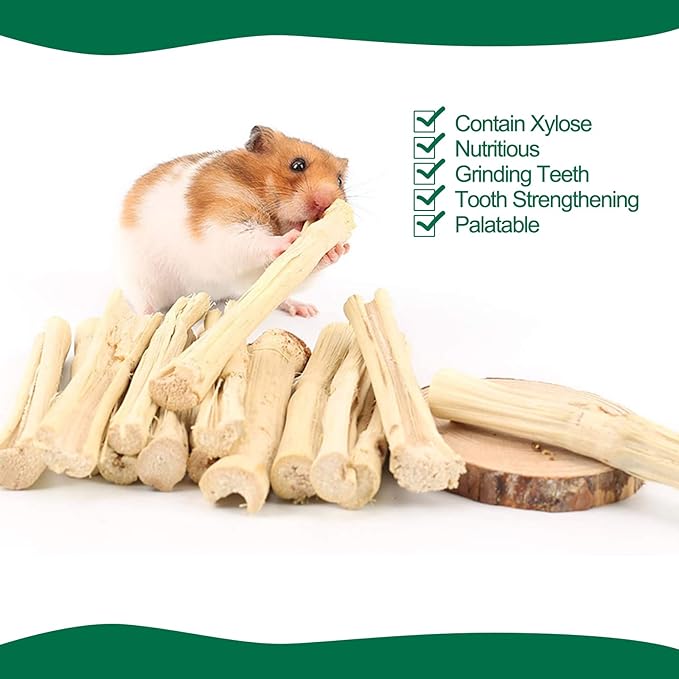 BWOGUE 100g Pet Snacks Sweet Bamboo Chew Toy 10-14 Sticks)