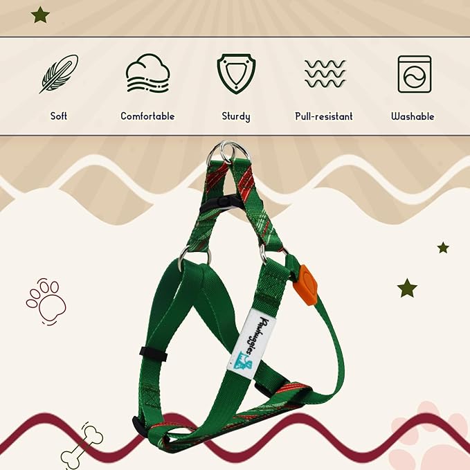 Tri-Color Dog Harness for Medium Dogs Step-in Adjustable Dog Harness