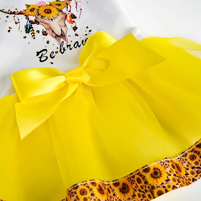 Summer Dog Clothes Sunflower Lace Dog Dress