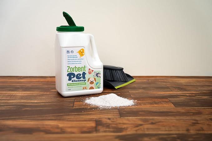 Pet Cleanup – Industrial-Grade Pet Mess Cleaner Tackles the Grossest Pet Messes in Seconds. Each Jug Absorbs up to 1 Gallon in Liquid Making Cleanup a Snap. Just Pour 5 qt