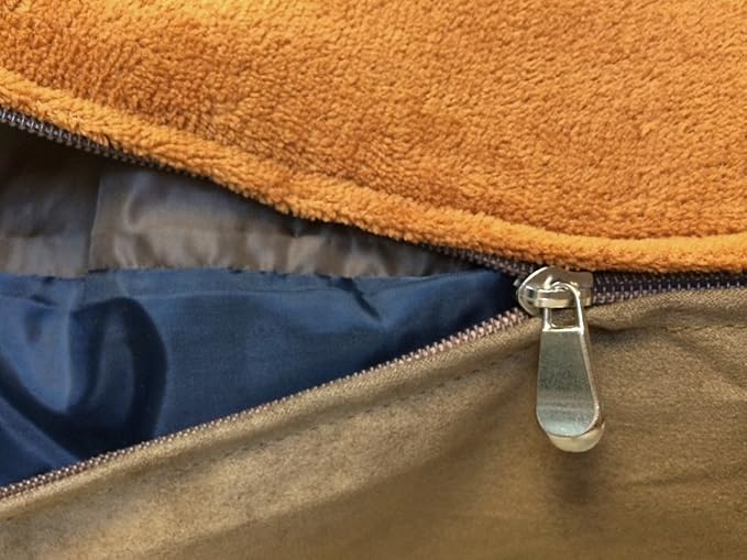DIY Luxurious Brown Suede Coral Fleece Cover for Pet Bed or Pillow + Inner Half Waterproof Half Water Resistant Case for Small to Medium Dogs 36"x29")