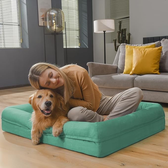 Orthopedic Washable Large Dog Bed: Large Dog Bed Bolster Waterproof