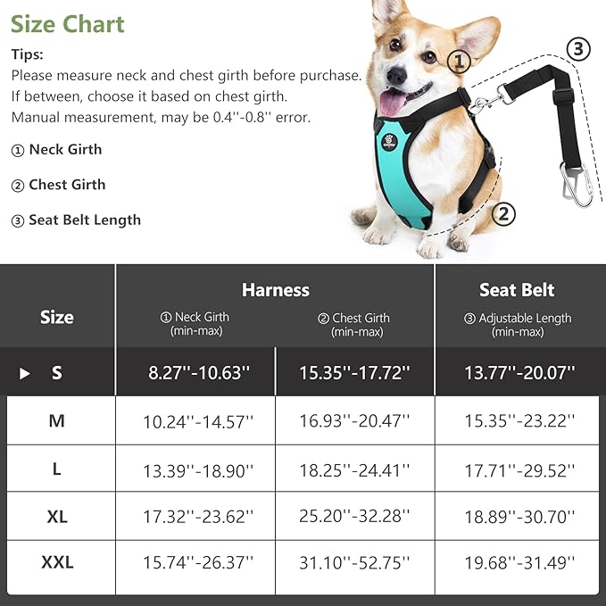 Dog Vehicle Safety Vest Harness
