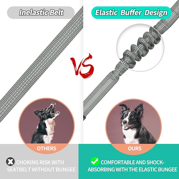 BAAPET Dog Seatbelt Leash for Cars 2-Packs Pet