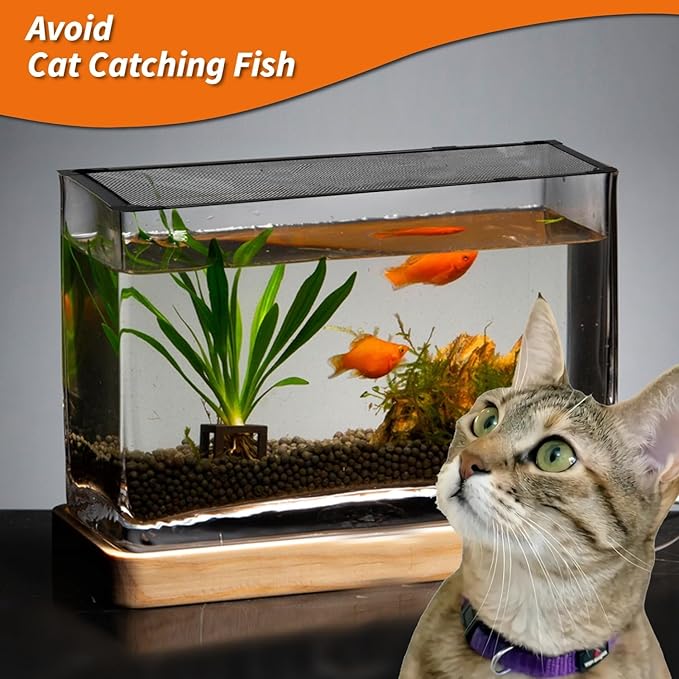 Magnetic Fish Tank Lid Cover DIY Anti-Jumping Net 35"*19"