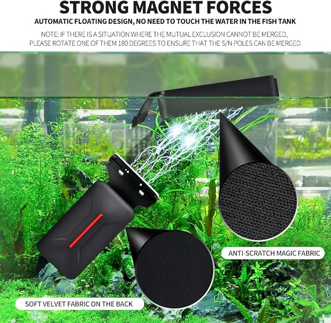 Aquarium brush Strong Magnetic Cleaner Brush Floating Magnetic Aquarium