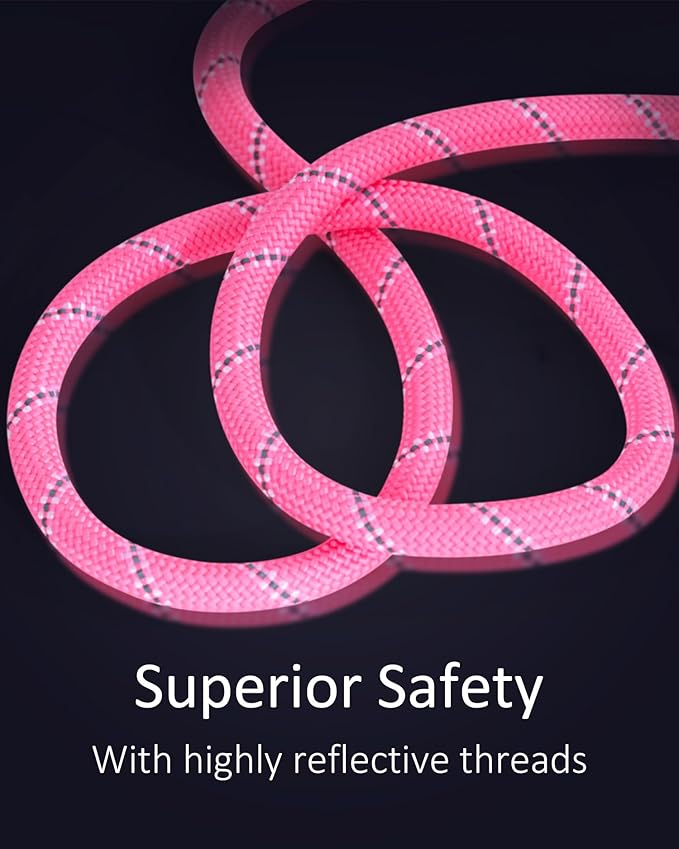 Long Dog Leash for Dog Training 16FT/30FT/50FT/100FT 50FT Pink