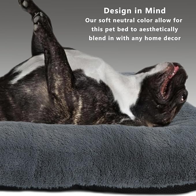 24 Inch Dog Crate Bed Orthopedic 24 x 18 Dark