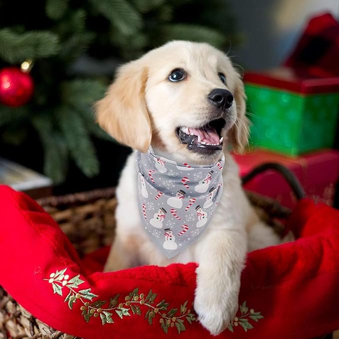 SCENEREAL Christmas Dog Bandana 4 Pack