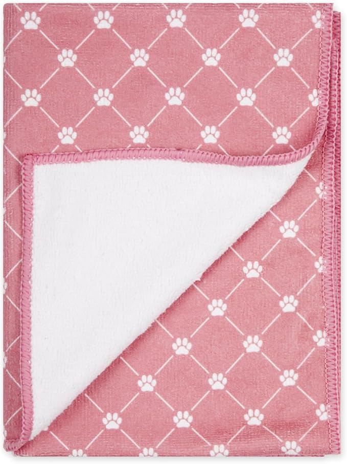 Bone Dry Pet Grooming Towel Collection Absorbent Microfiber X-Large 41x23.5", Trellis
