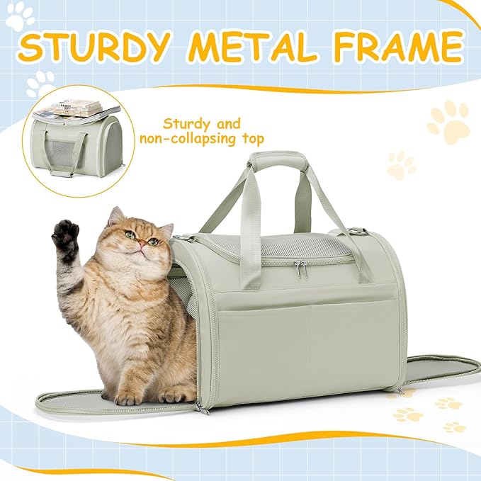 Cat Carrier Soft 20lbs,Green