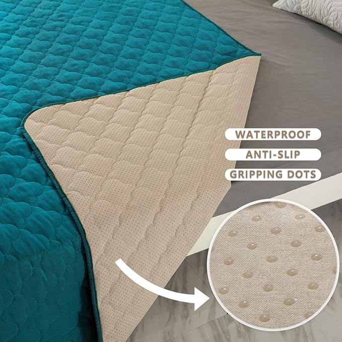 SPXTEX Dog Bed Cover Washable Pee Pads Dog Blankets for Puppy Large Dog Cat 1 Piece(52"x82",Aqua)