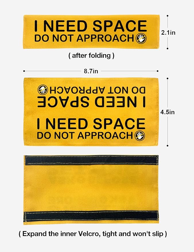 Yellow Service Dog Do Not Distract Dog Leash Sleeve