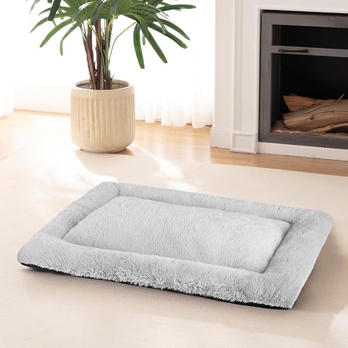 SIWA MARY Dog Bed Mat Soft Crate Pad Washable Anti-Slip Mattress for Large Medium Small Dogs and Cats Kennel Pad (23'' x 18''