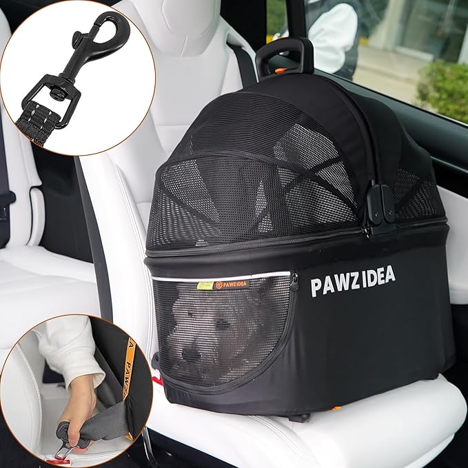 PAWZIDEA Pet Stroller 4 in 1