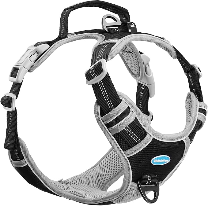 ThinkPet No Pull Harness Breathable Sport Harness with Handle-Dog Harnesses Reflective Adjustable for Medium Large Dogs