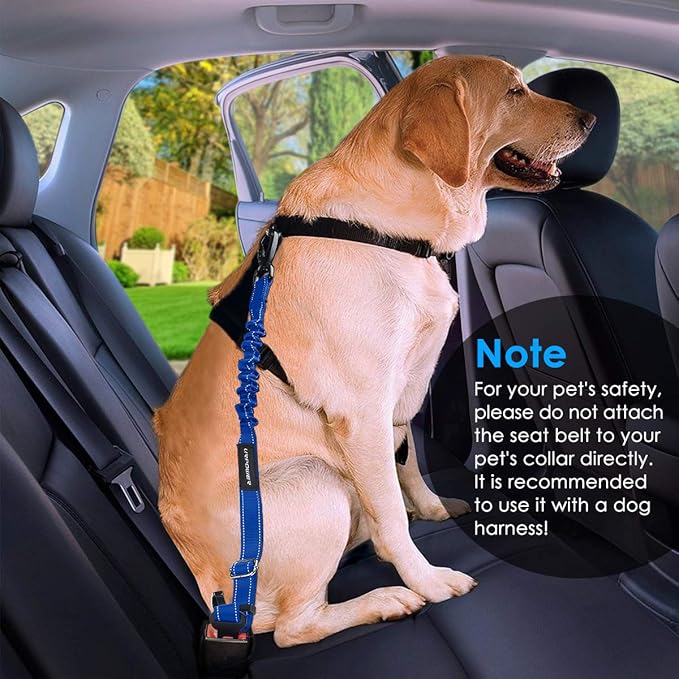 URPOWER Upgraded Dog Seat Belt 3-in-1 Car Seatbelts 2 Pack