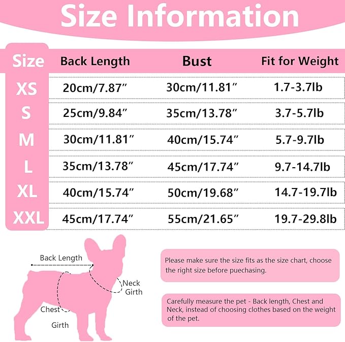 2 Pieces Dog Shirt for Medium Dogs Summer