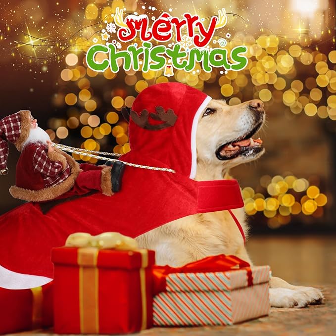 BWOGUE Santa Dog Costume Christmas Pet Clothes Santa