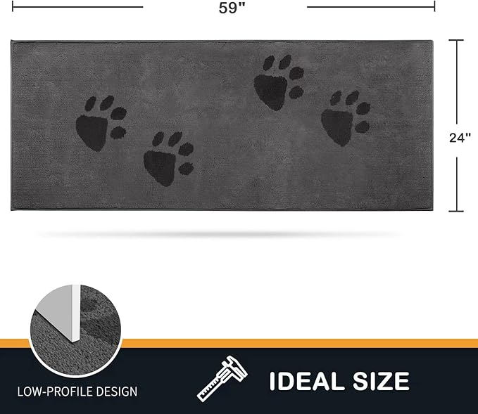 PURRUGS Dirt Trapper Door Mat 24" x 59"