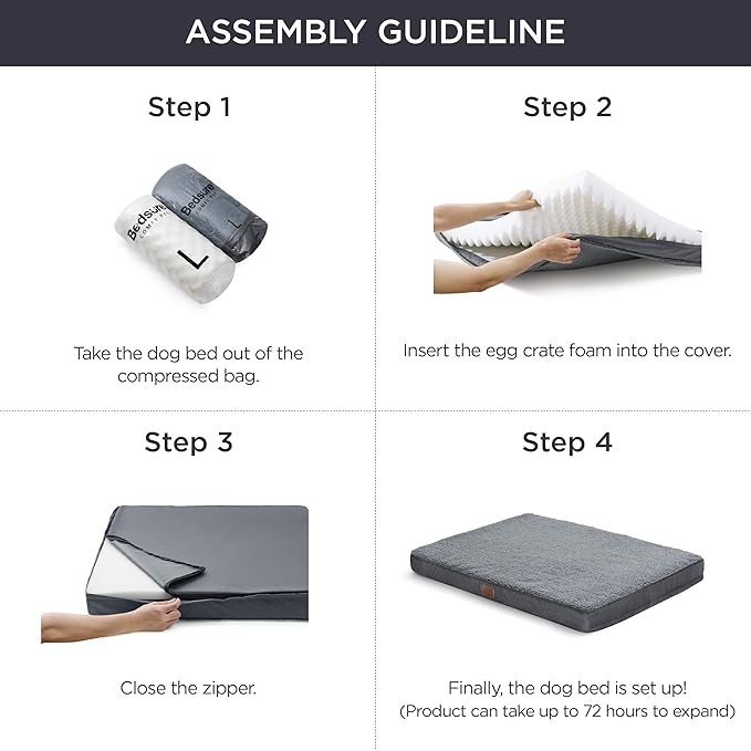 Bedsure Extra Large Dog Crate Bed 100 lbs,