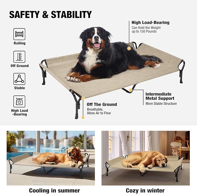 Veehoo Cooling Raised Dog Bed