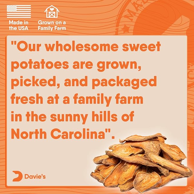 Davie's Sweet Potato Dog Treats 0.5 lb.