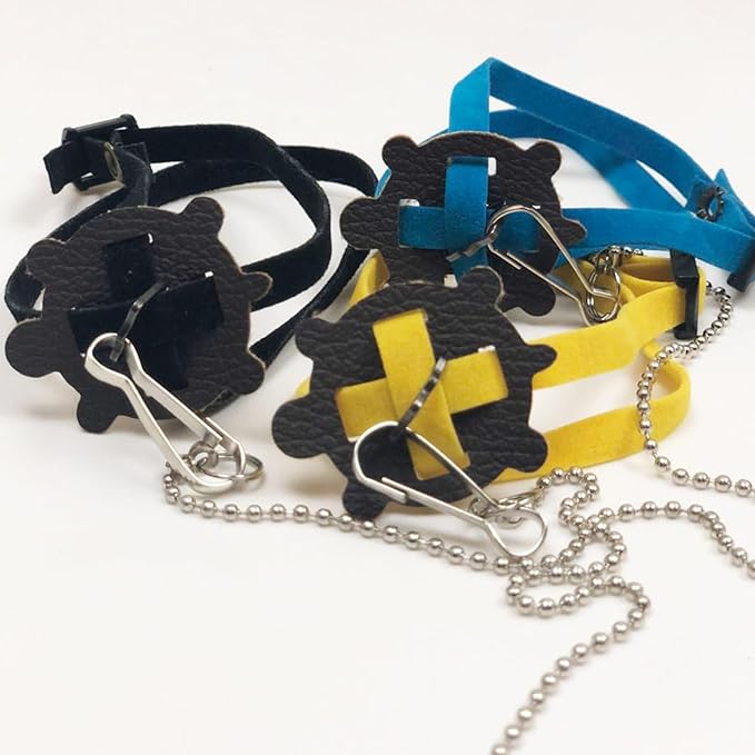 Pet Tortoise Turtle Leather Harness Small Pet Turtle Leash and Harness Pet Tortoise Leash Suitable for Tortoise Supplies Adjustable Control Leash (S