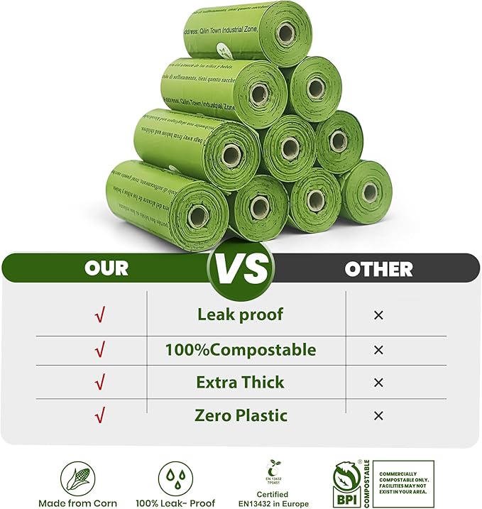 Biodegradable Dog Poop Bags-270Bags 18Rolls D6400 By