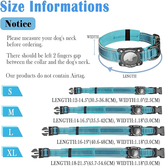 AirTag Dog Collar 100% Waterproof