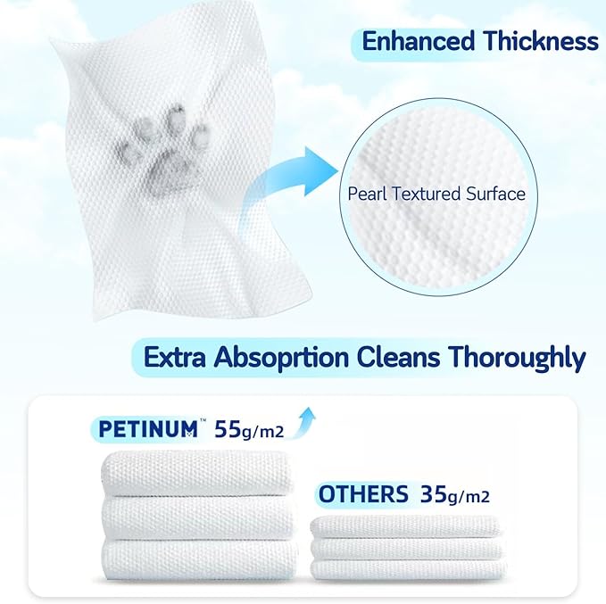 Dog Cleaning Wipes for Paws 8''x8''-400 Count,