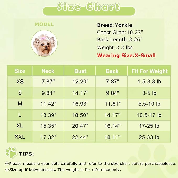 Dog Pajamas Pjs Spring Summer Dog Clothes for Small Dogs Girl Boy Soft Stretchy Puppy Clothes Onesie Cat Pet Jammies Outfit (Avocado