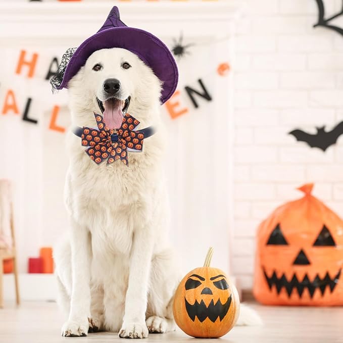 Talltalk 100 Pcs Halloween Dog Bow Ties Bulk