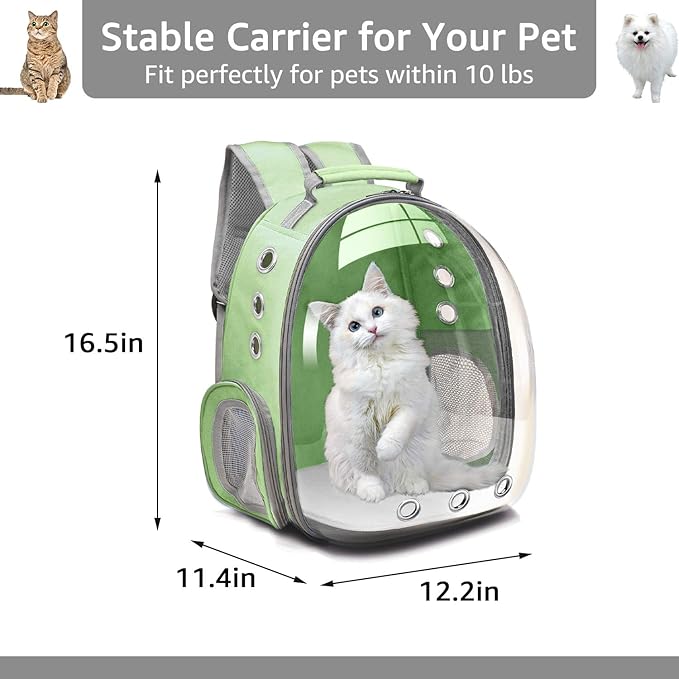 Henkelion Travel Backpack Bubble Carrying Bag for Small Medium Dogs Cats