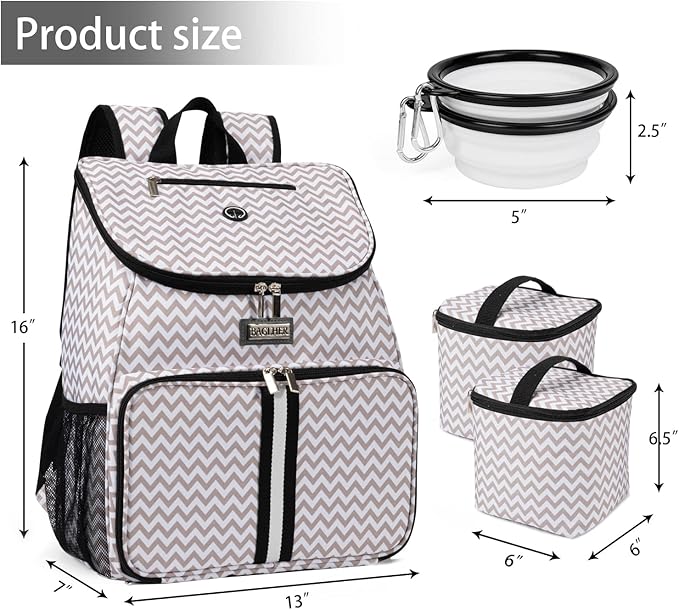 BAGLHER丨Dog Travel Bag 2 Silicone 2 Food