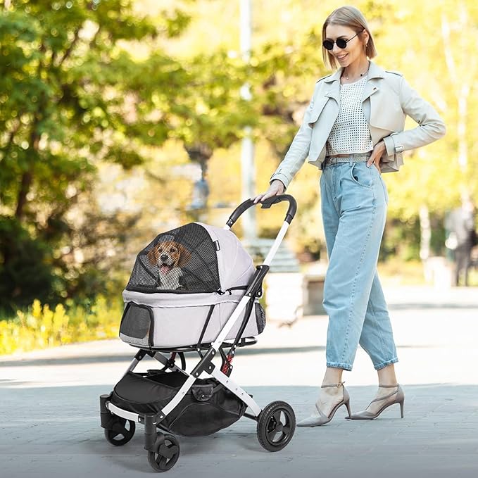 Pet Stroller for Middle Dogs Cats with Pets