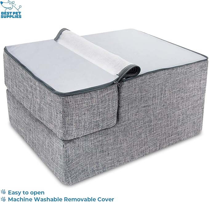 Best Pet Supplies Foldable Foam Pet Steps for Small Pets 3-Step