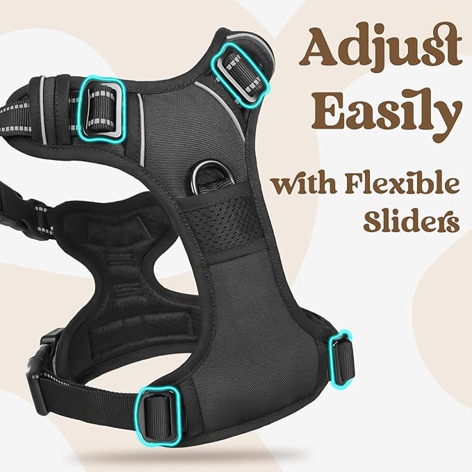 rabbitgoo Dog Harness Small Sized 3 Buckles,