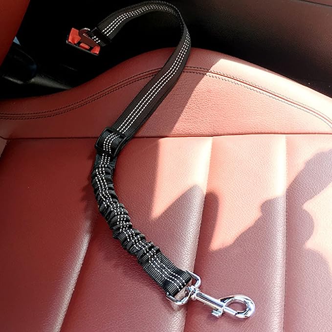 Dog Seat Belt with Elastic Bungee Buffer