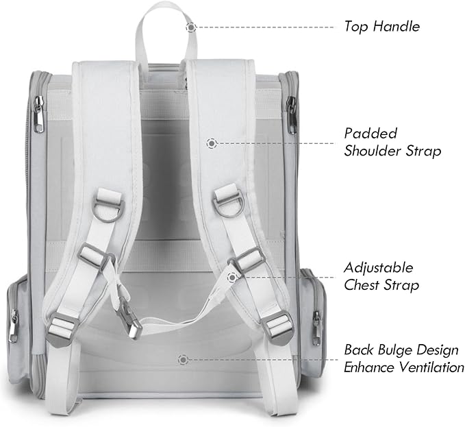 Cat Backpack Carrier 15lbs, Ventilated
