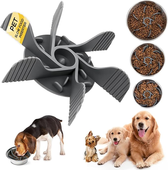 Slow Feeder Insert for Small Medium Large Breed Dog Bowl 18 Octopus