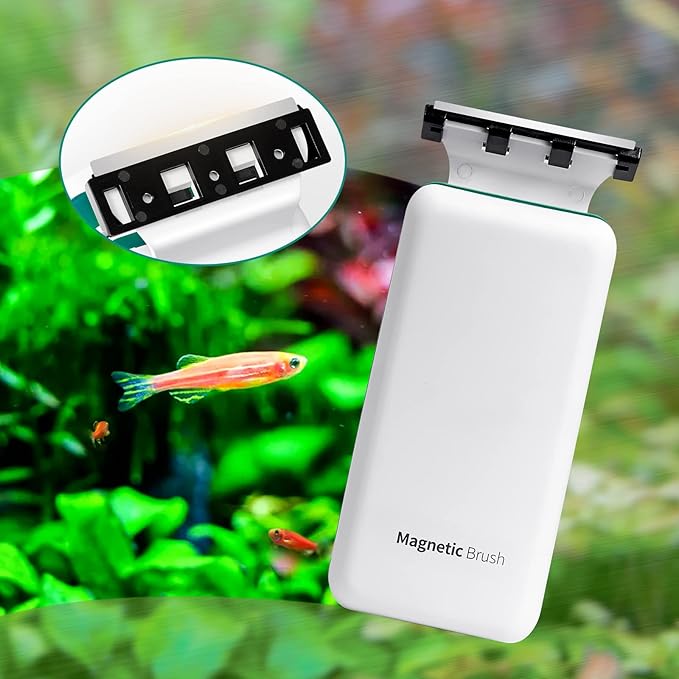 KEDSUM Magnetic Aquarium Glass Cleaner Aquariums,2 in 1 Floating 2 Blades