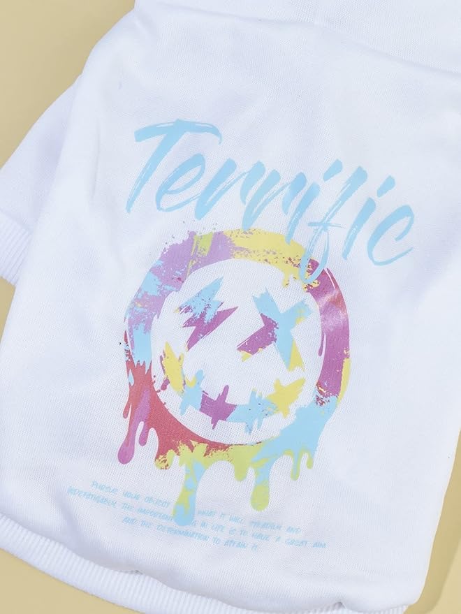 QWINEE Letter Graphic Cat Hoodie Breathable Stretchy Sweatshirts