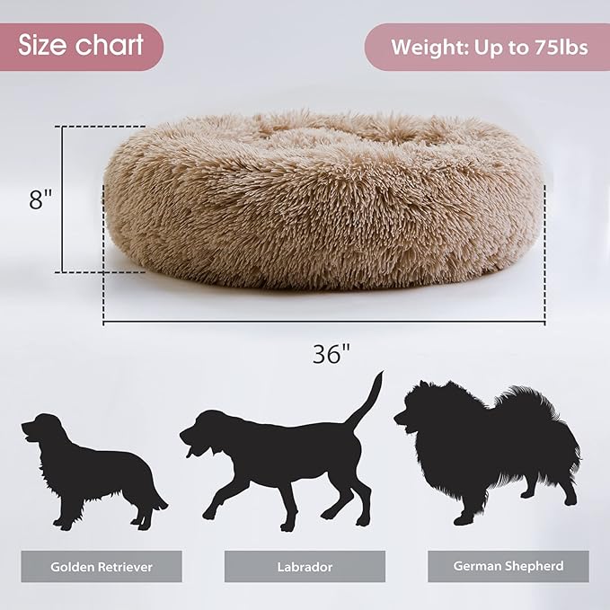 Calming Dog Bed & Cat Bed (20"/24"/27"/30")