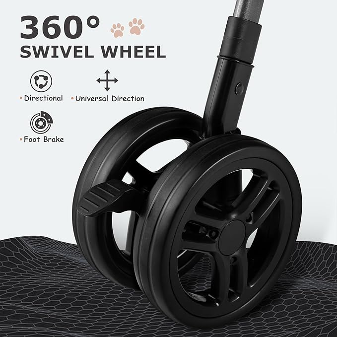 SWITTE Dog Stroller for Small Medium Dogs 4 Universal