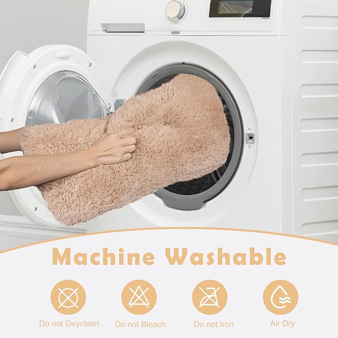 JOEJOY Dog Bed Crate Pad Anxiety,29" x 21", Beige